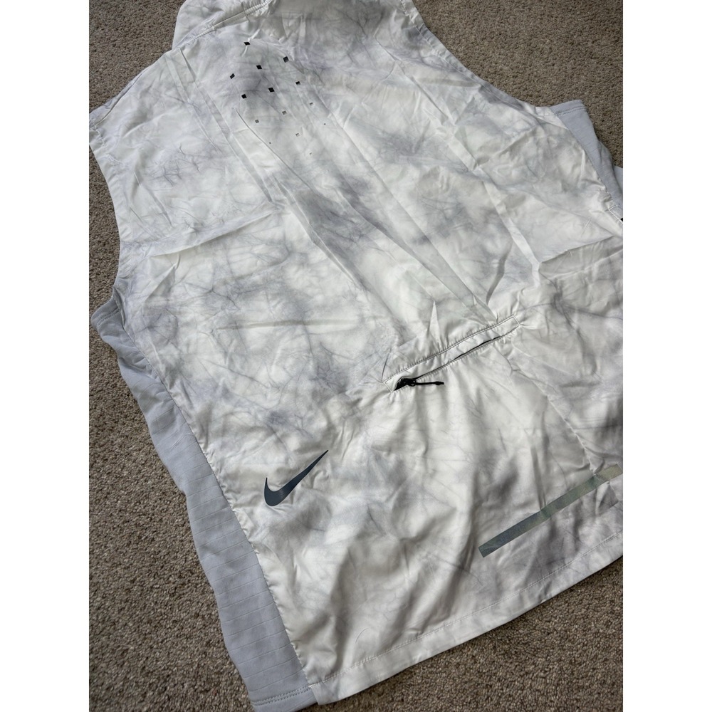 Nike Aeroloft Tech Pack Men's XXL 2XL Gray / White Running Vest Goose Down - Picture 1 of 8